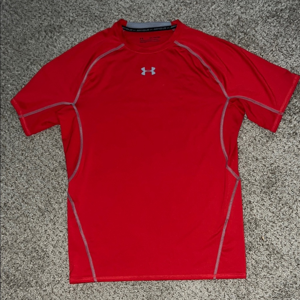 Under Armour Red Athletic T-Shirt